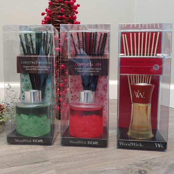Woodwick Other - New in Box Set of Three WoodWick Highly Fragranced Diffusers in Holiday Scents